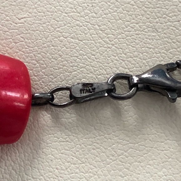 Black ion-plated stainless steel Rose Necklace - Picture 2 of 5